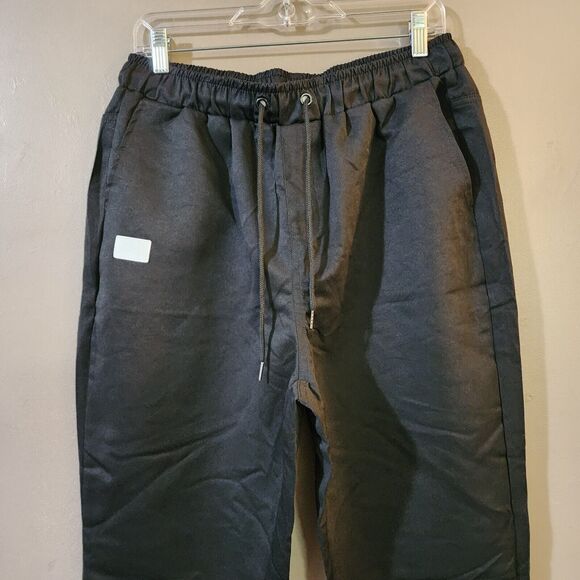 NEW Mens Manfinity Homme 2Pc Jogger Pants Size L Khaki Black Drawstring Pockets - Picture 11 of 13
